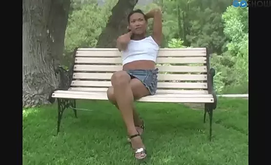 Threesome Fantasies Unleashed Asian in White Boots Seduces Outdoor Adventure