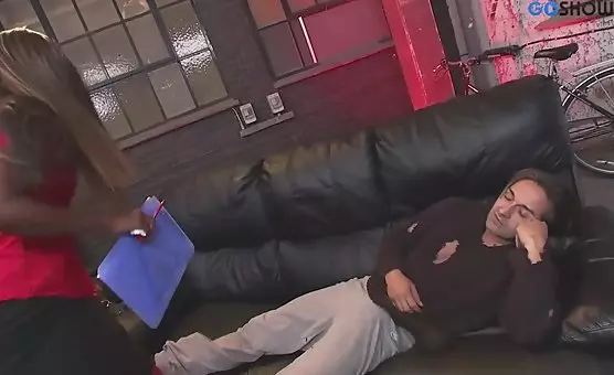 Ebony enjoys an intimate moment