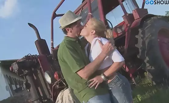 Passionate Blonde Outdoor Adventure